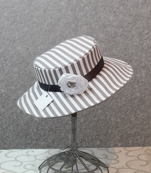 Gray-and-White-Striped-Hat